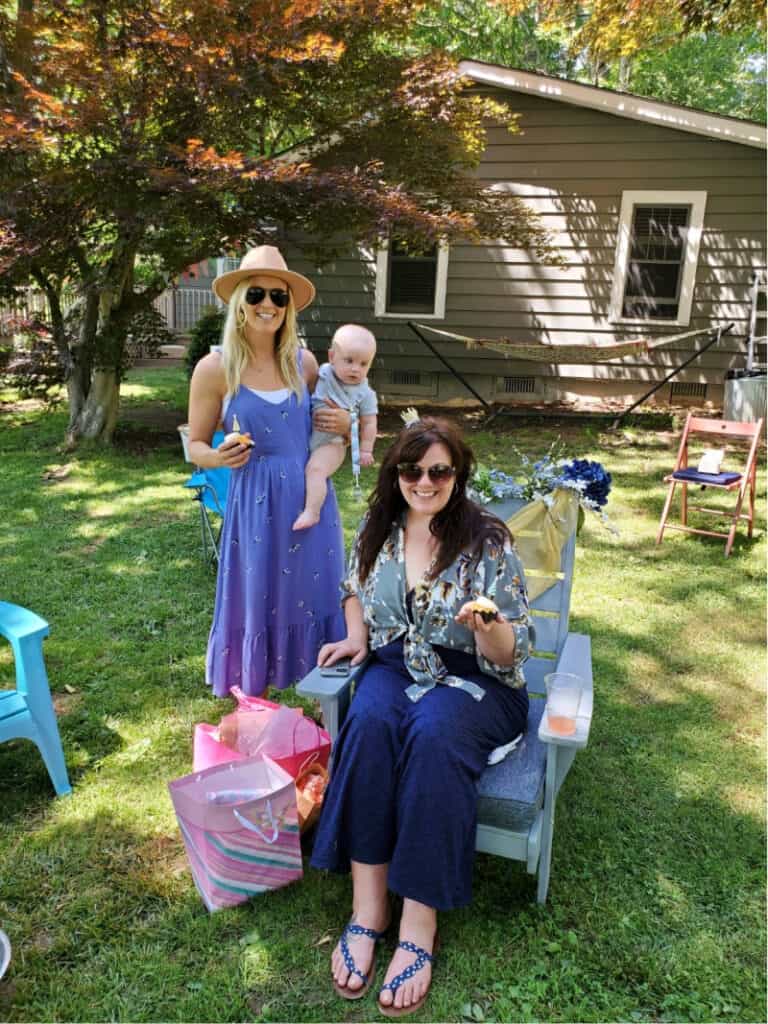 Jacob, Lindsey and sister Heather at her 40th birthday party in Asheville