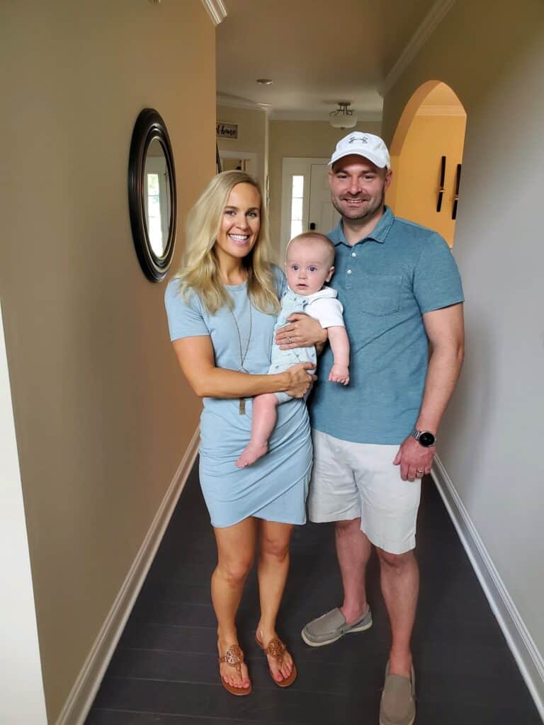 Lindsey, Jacob, and Joey at home