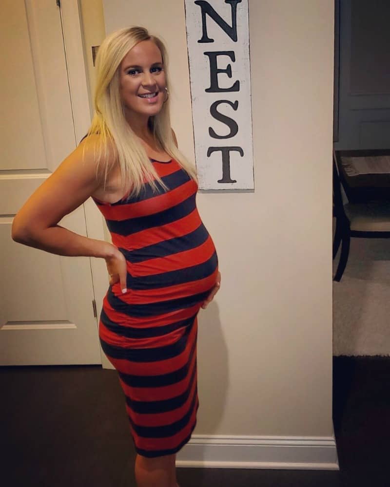 Lindsey at 8 months pregnant