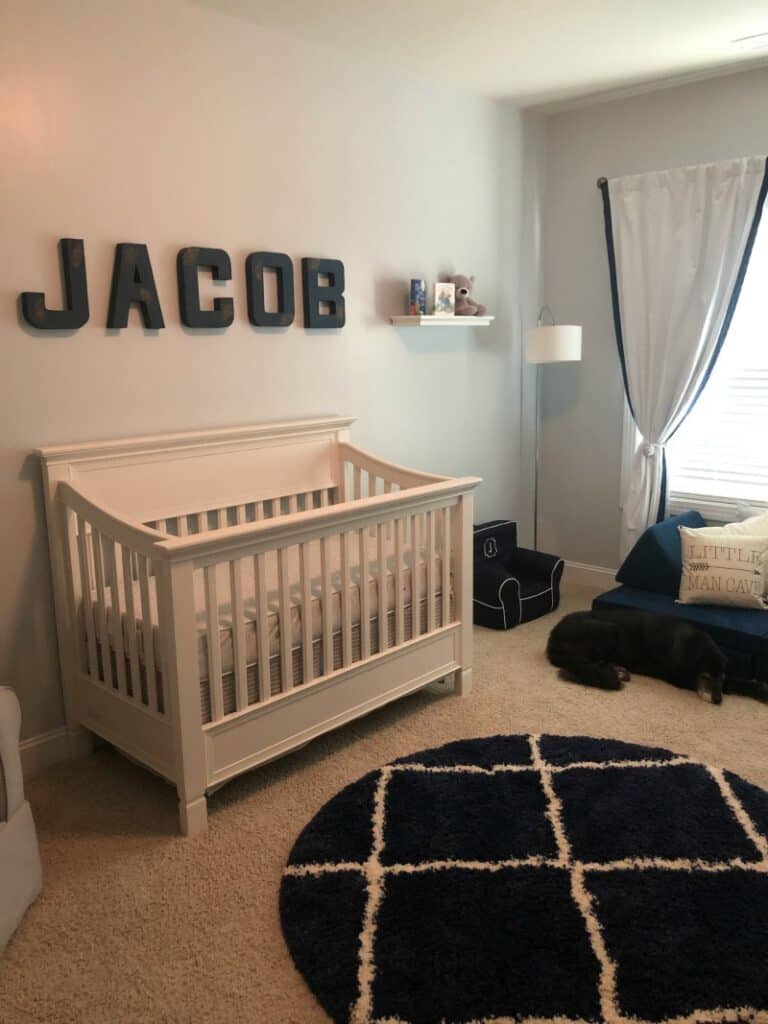 Jacob's nursery and crib