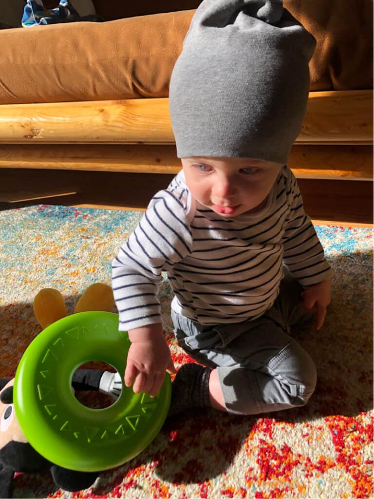 Jacob playing on the floor