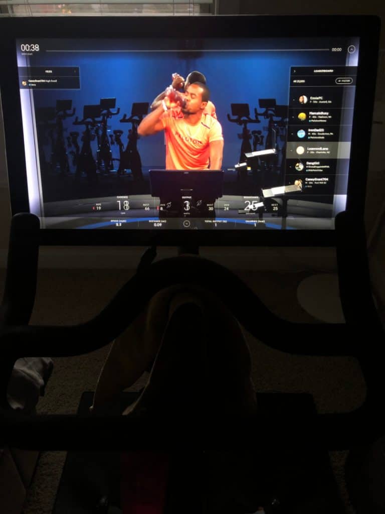 Peloton screen