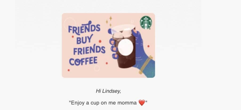 Starbucks gift card